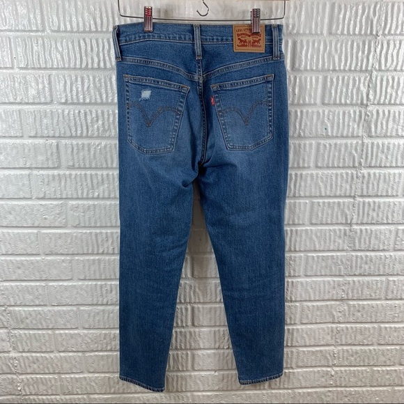 Levis Wedgie Distressed Skinny Jeans 27 Button Fly - Picture 6 of 8